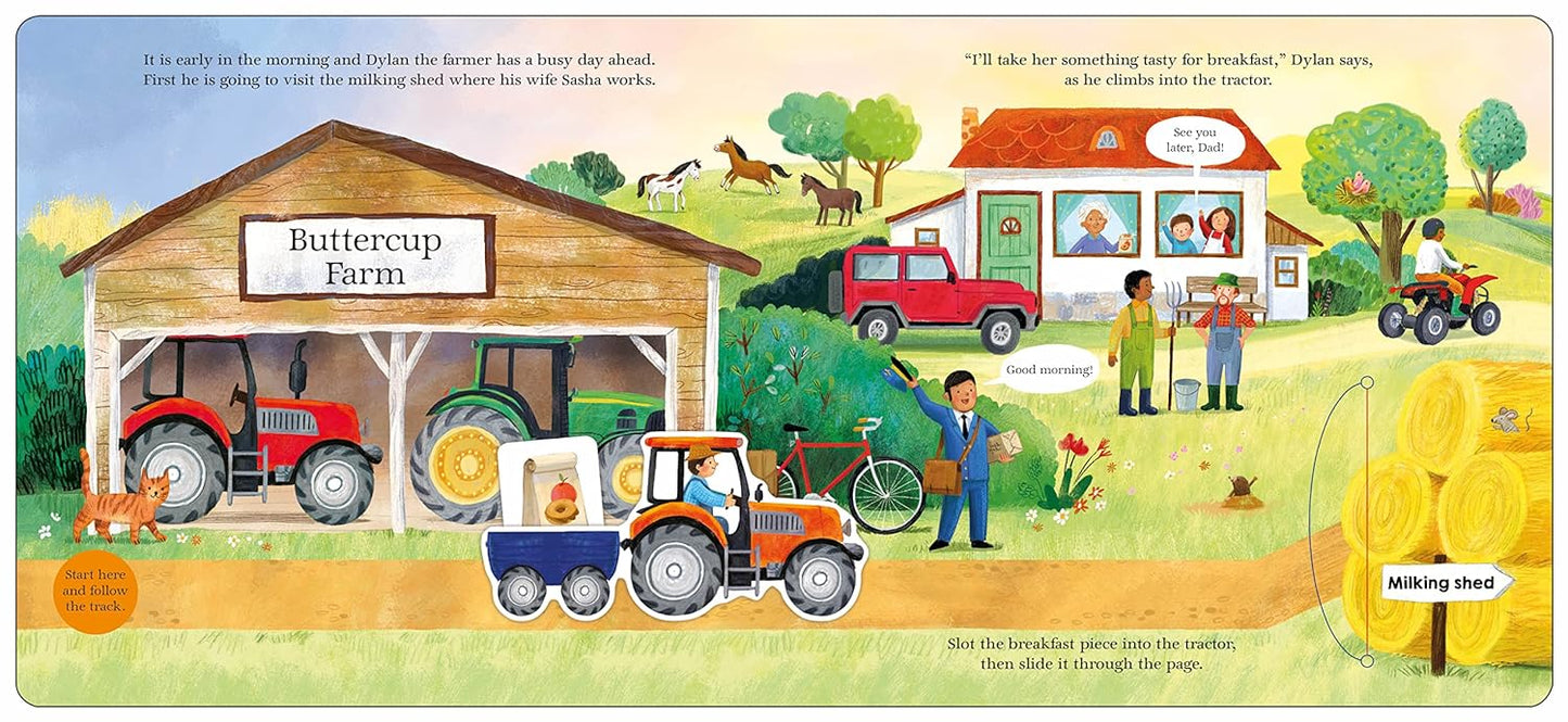 Priddy Books - Slide Through: All Aboard the Busy Tractor