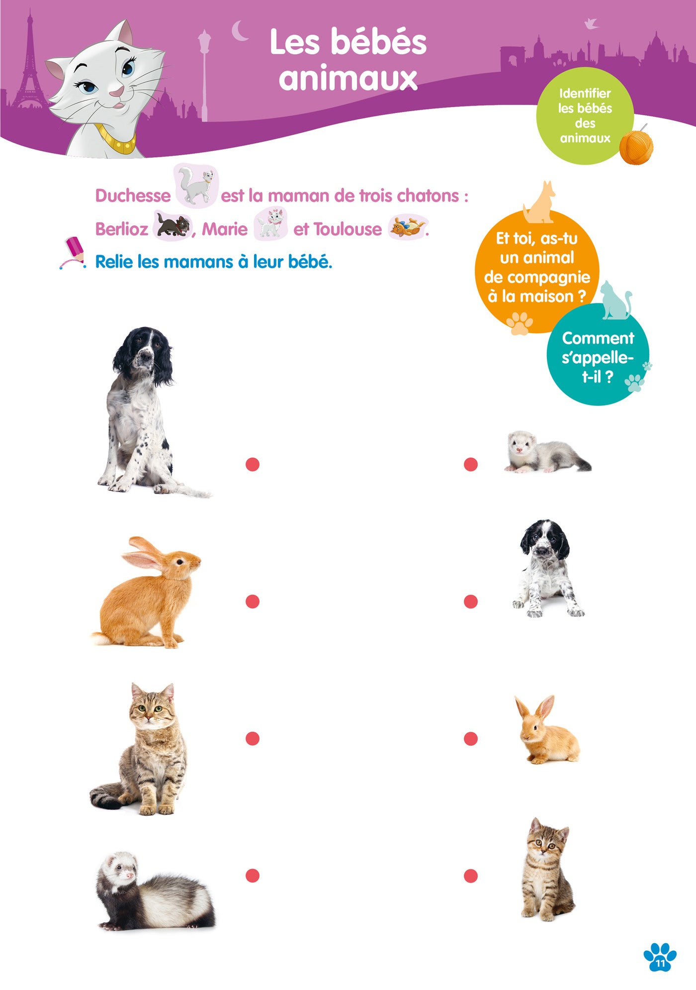 Disney Animaux - Cahier de vacances 3-4 ans