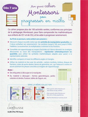 Larousse - Montessori - Grand Cahier pour progresser en Maths