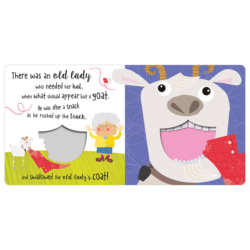 Felt Teeth Board Book There Was an Old Lady Who Swallowed a Fly