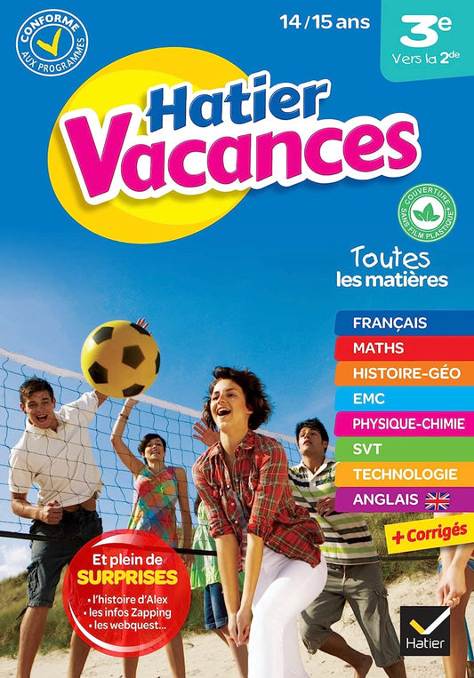 Hatier Vacances -  3e vers la 2de - 14/15 ans