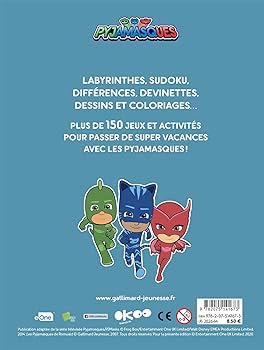 Gallimard jeunesse Giboulees- Vive les vacances Pyjamasques