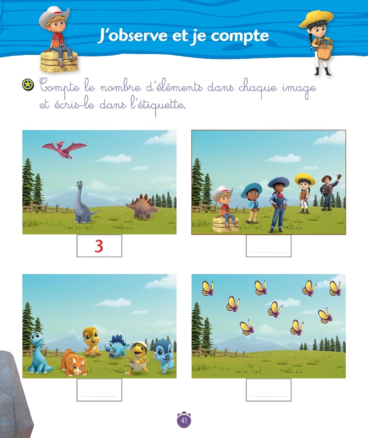 DINO RANCH - J'APPRENDS LES PREMIERS NOMBRES - MOYENNE SECTION