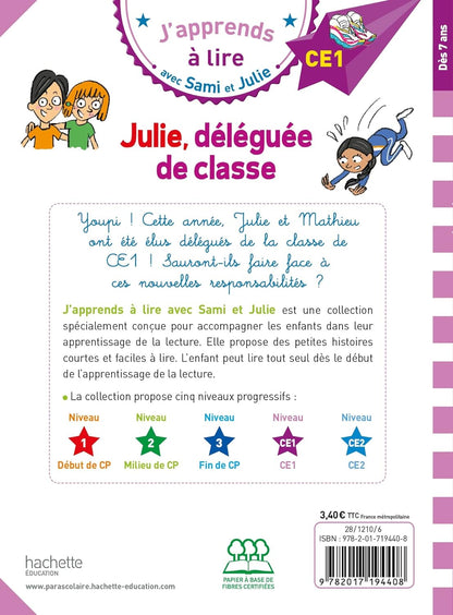 J'apprends a lire - Julie, deleguee de classe