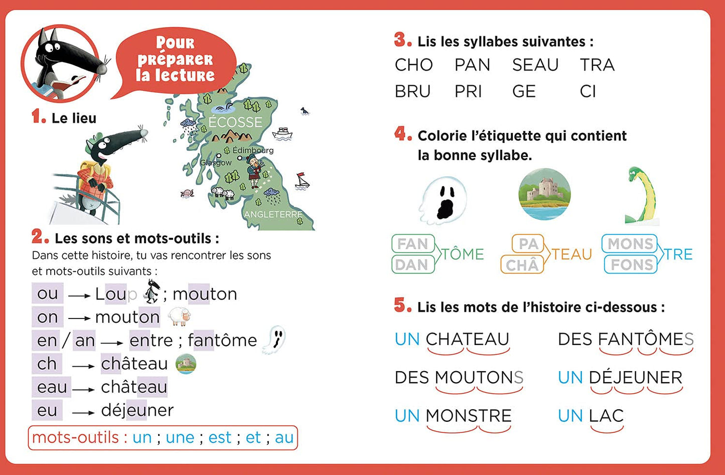 Mes lectures de 1re primaire avec Loup - Mysteres en Ecosse !