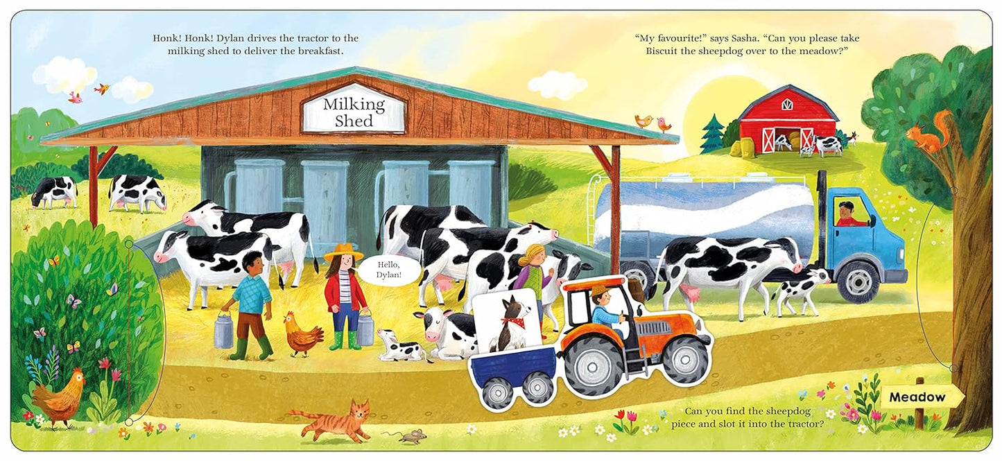 Priddy Books - Slide Through: All Aboard the Busy Tractor