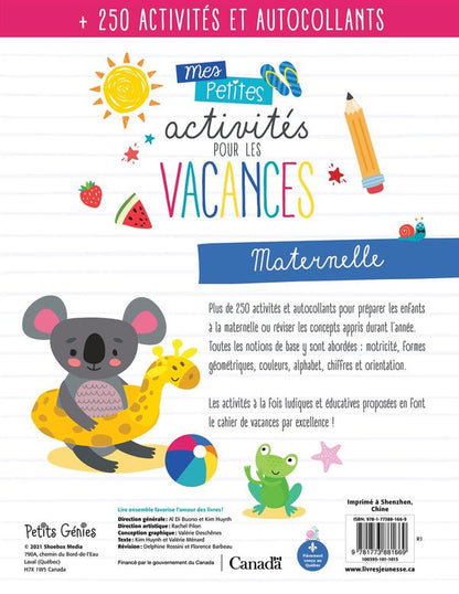 Mes Petites Activites De Vacances Pour La Maternelle