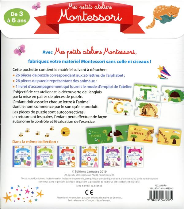 MES PETITS ATELIERS MONTESSORI MY FIRST ALPHABET