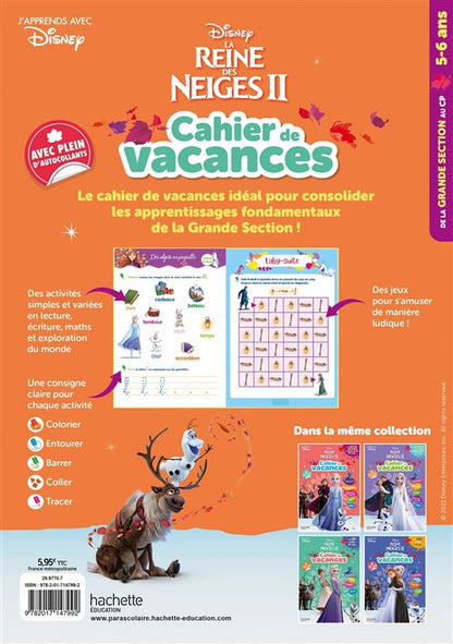 La Reine Des Neiges 2 - Cahier de vacances 5-6 ans