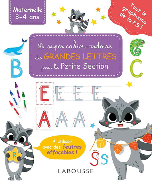 Larousse - Le super cahier - ardoise des Grandes Lettres 3-4 ans