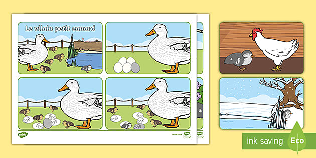 Le Vilain Petit Canard- Autocollant Scintillant