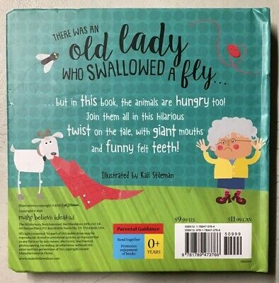 Felt Teeth Board Book There Was an Old Lady Who Swallowed a Fly